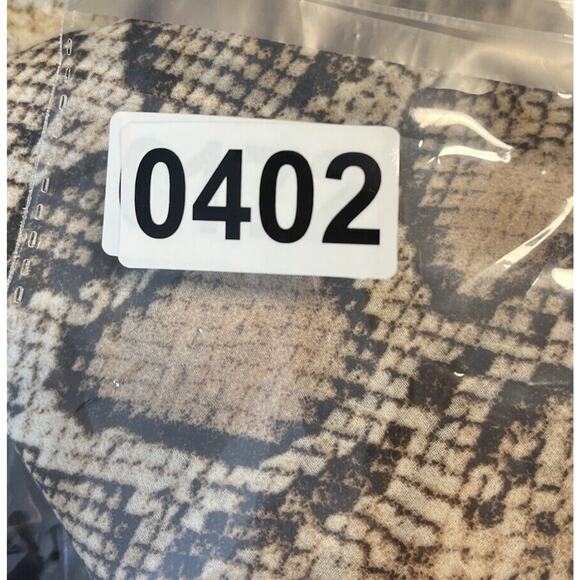 Y2K Snake print lace trim cami tank Beige Brown Size Small Adjustable Straps - Picture 9 of 9